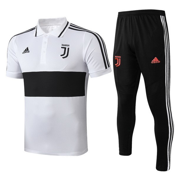 Polo Juventus Conjunto Completo 2019-2020 Blanco Negro Rosa